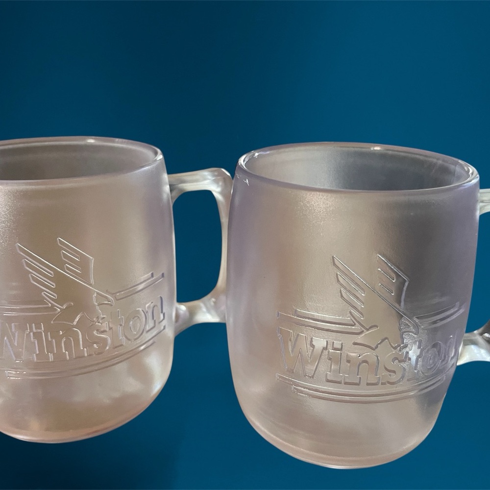 1990’s Vintage Winston Cigarettes hard plastic or acrylic coffee mug,